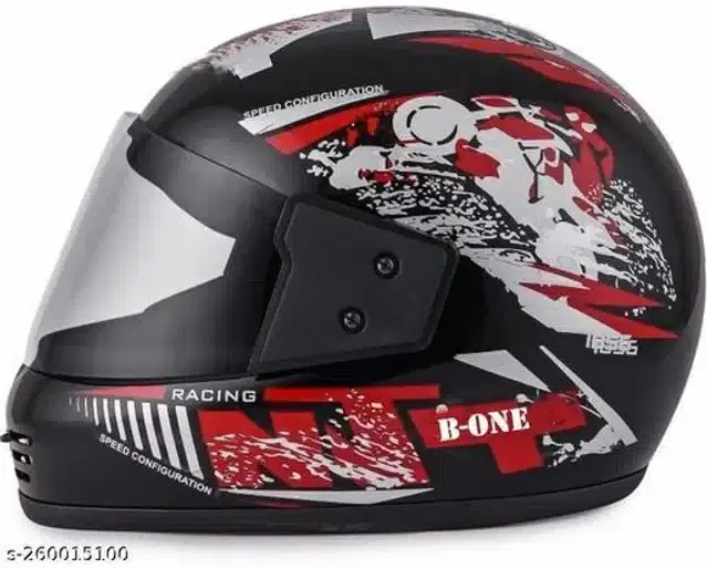 Full Face Helmet For Men & Women, Black & Red