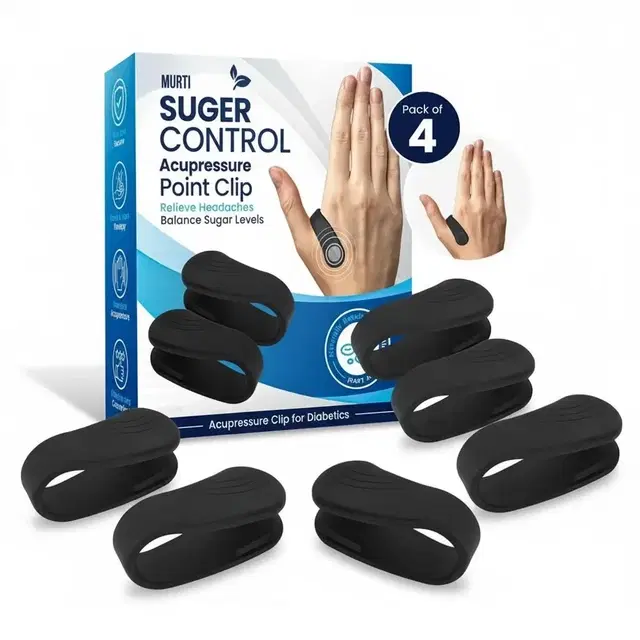 Sugar Control LI4 Acupressure Point Clip, 4 Pcs