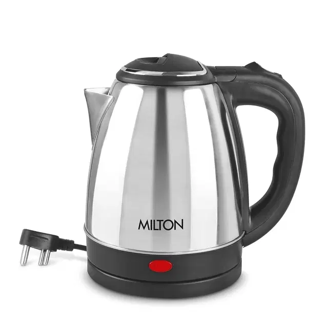 Milton GO ELECTRO Electric Kettle, 1.5 L, Silver, Pack of 1
