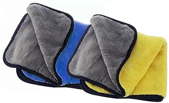 Microfiber Cloths for Vehicles Cleaning, Multicolour, Pack of 2