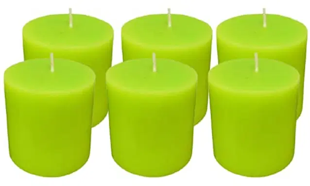 Floish Decor Premium Scented Pillar Candles, Pack of 6