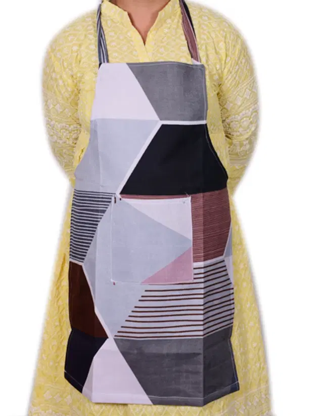 Cotton Checkered Kitchen Aprons, Multicolor