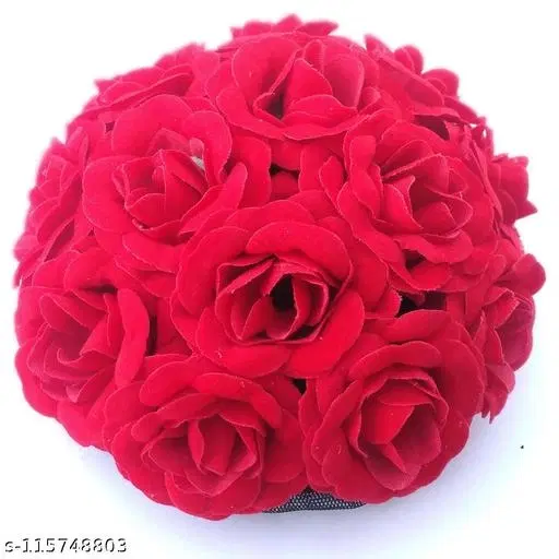 Hair Bun Extension for Women (Red)