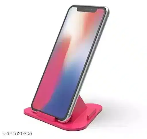 Plastic Mobile Accessories Universal Portable Three-Sided Pyramid Shape Mobile Holder Stand, Multicolor, Dv-35