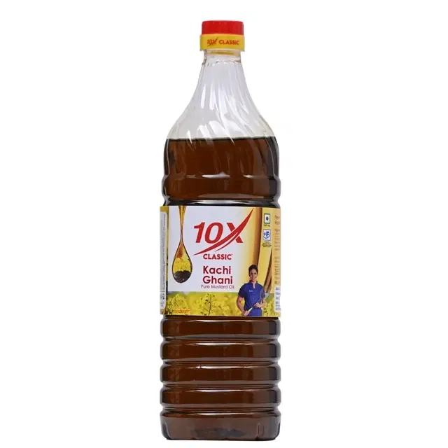 10x Classic Kachi Ghani Mustard Oil 1 L