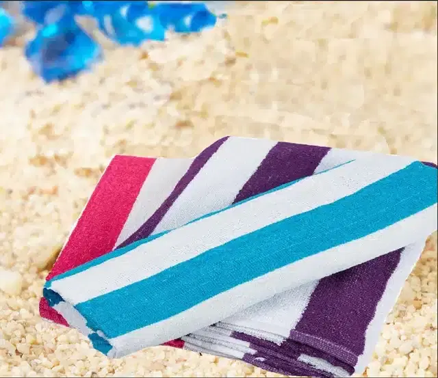 Bath Towel for Men & Women, Multicolor, L, Pack of 2