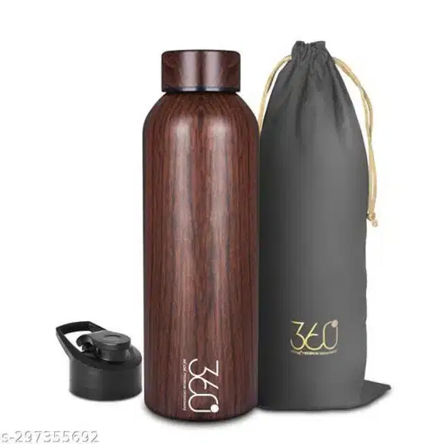 Stainless Steel Water Bottle, Brown, 1000 ml