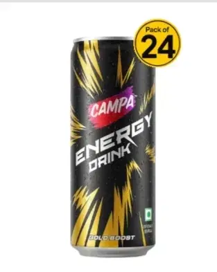 Campa Energy Drink Gold Boost 24X185 ml - Can, Pack of 24