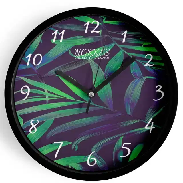 Plastic Printed Wall Clock, Multicolor, 7 Inches