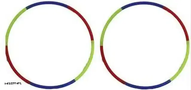 Plastic Hula Hoops, Multicolor, Pack of 2