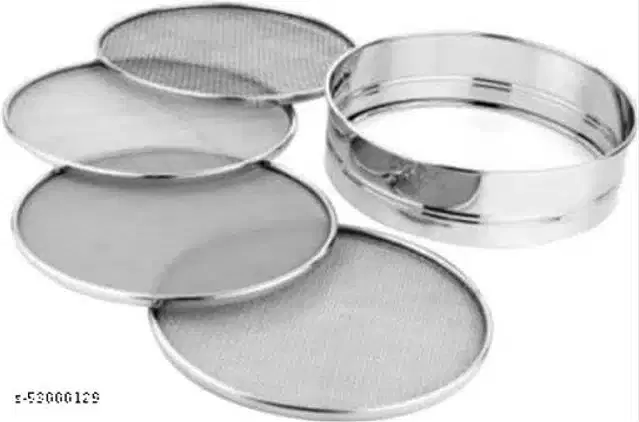 Stainless Steel 4 in 1 Sieves, Silver