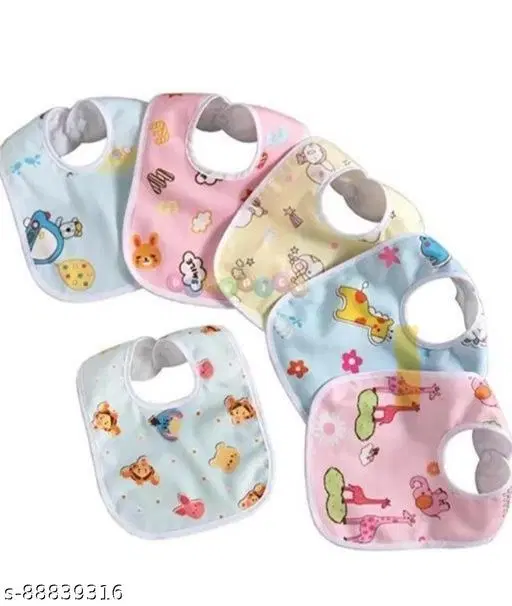 Baby Bibs Baby Apron 5 Pcs Chit Buttoned Waterproof