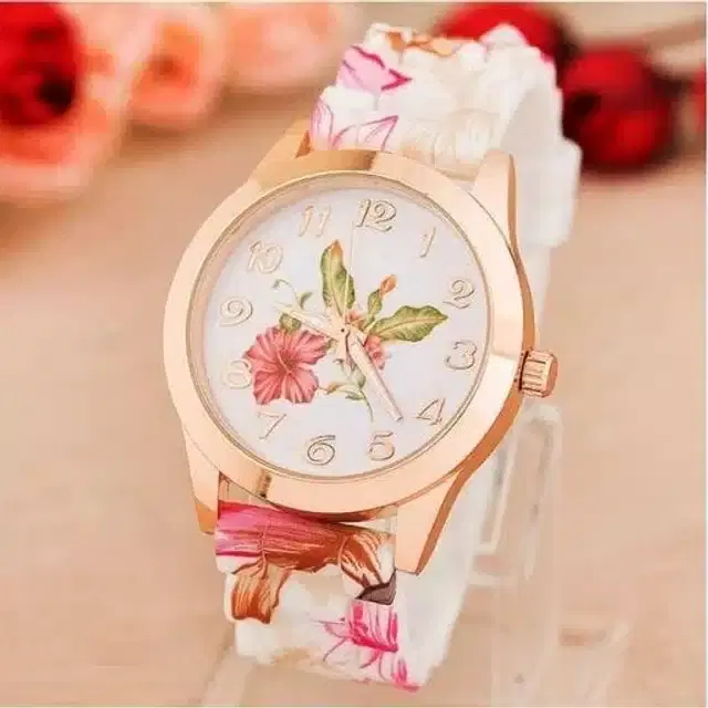 Analog Watch for Women & Girls (White)