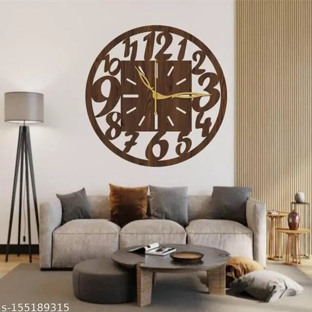 Wooden Wall Clock, Brown