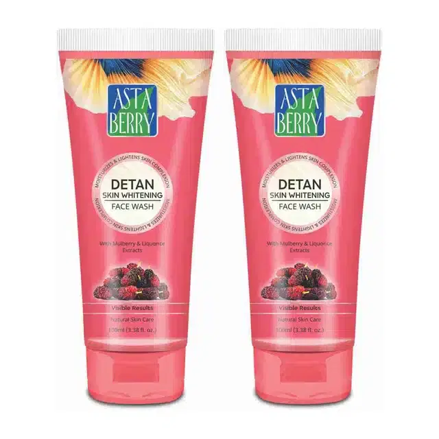 Astaberry Skin Whitening Face Wash , Pack of 2, 60 ml