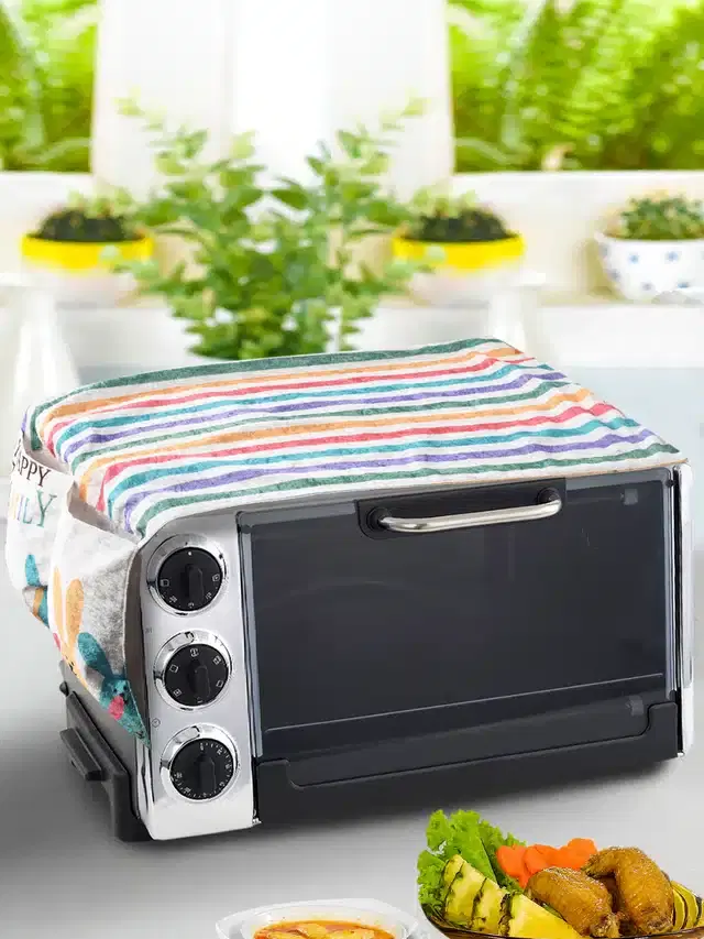 Microwave Cover with  Pockets, Multicolor