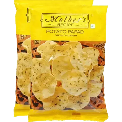 Mother's Recipe Potato Papad, 2X70g (Pouch) (Set Of 2)