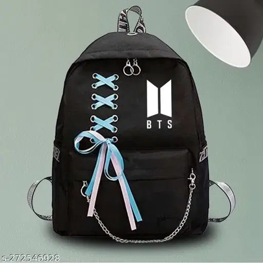 Polyester Backpack Bag, Black