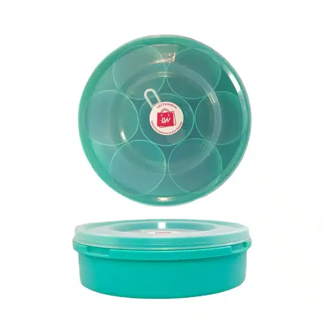 Plastic Round Masala Box Dabba for Keeping Spices Box for Kitchen, Multicolor