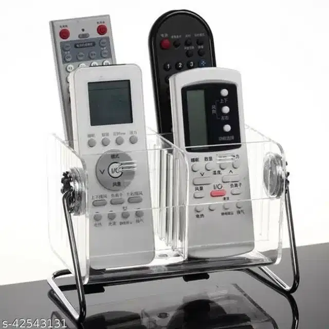 Plastic Remote Organizer with Stand, Transparent