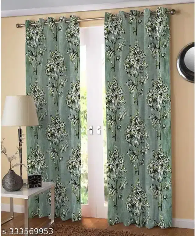 Polyester Curtain for Door, Multicolor, 7 Feet