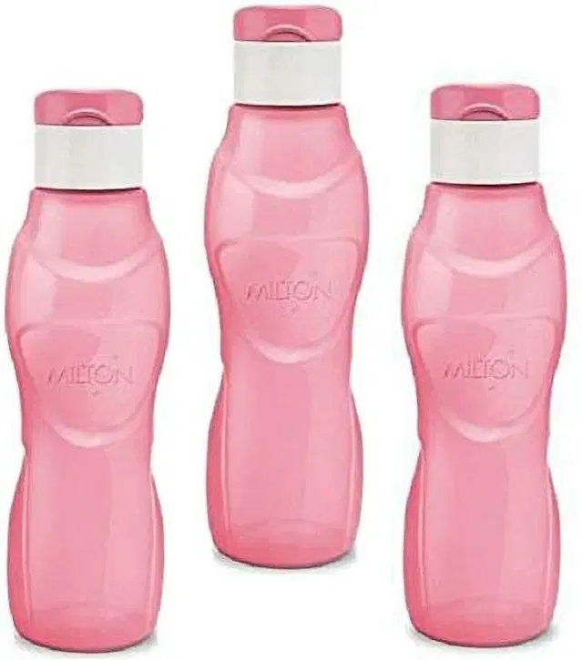 Milton Plastic Water Bottles, Pack of 3, Pink, 1000 ml