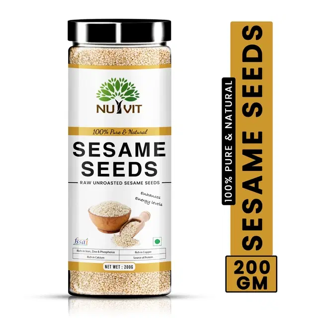 Nutvit Organic White Sesame Seeds, 200 g