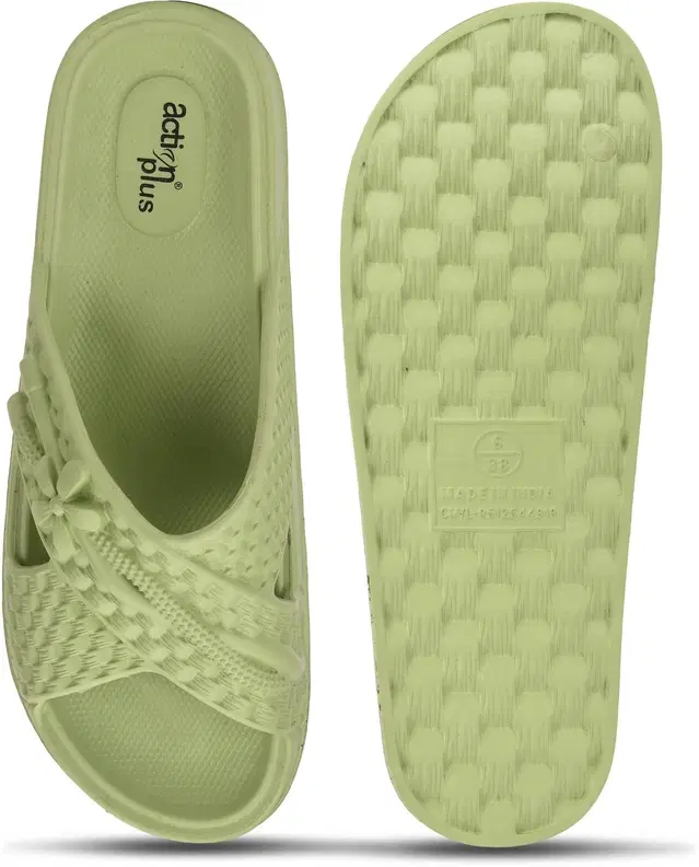 action Casual Sliders for Women (Green, 4)