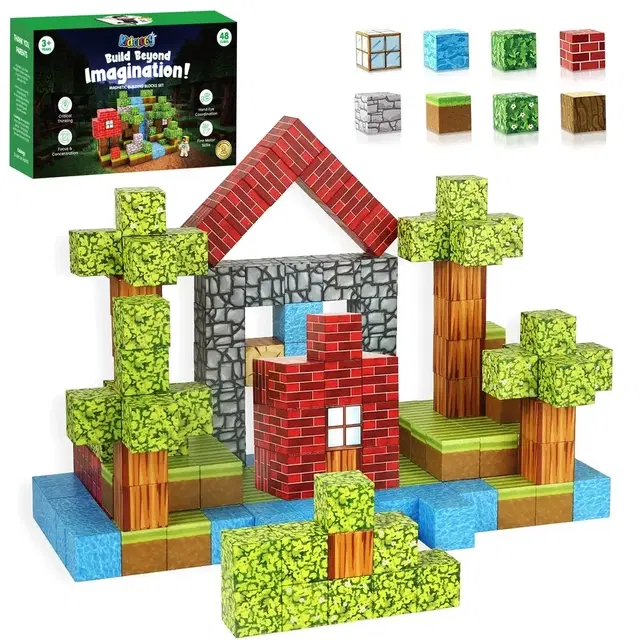 Kidology 48 Pc Magnetic Building Blocks For Kids