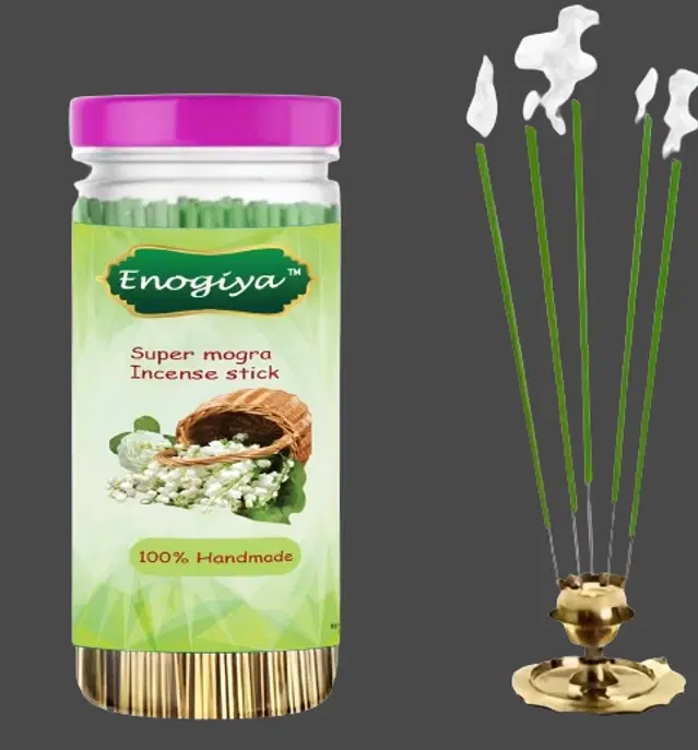 Enogiya Handmade Super Mogra Flavoured Incense Sticks, 400 g