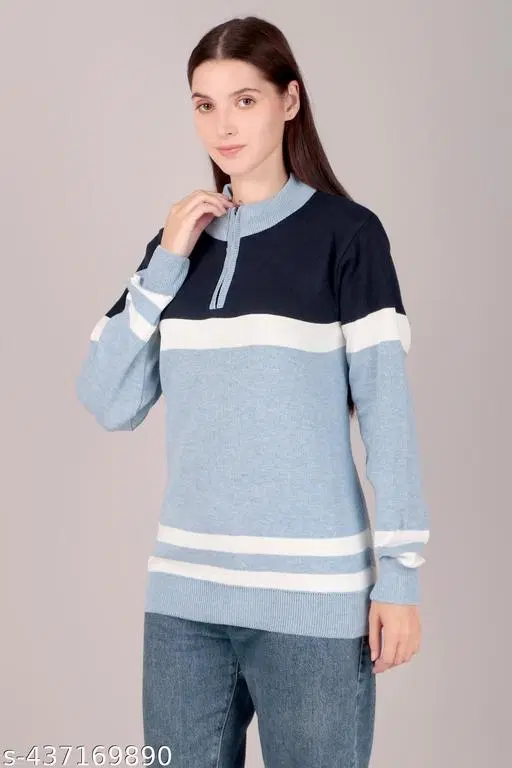 Acrylic Sweater for Women (Multicolor, M)