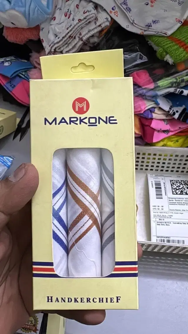 Printed Cotton Handkerchiefs for Mens ,Multicolor, Pack of 3