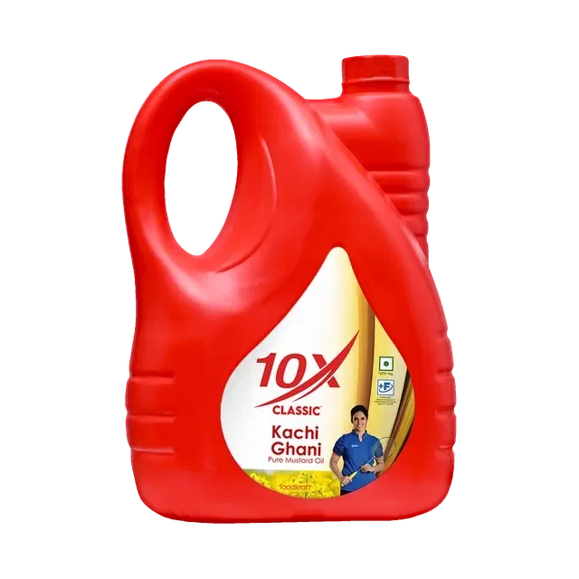 10x Classic Kachi Ghani Mustard Oil 2 L Hdpe Jar
