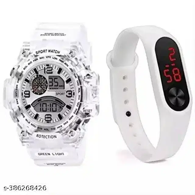 Sports with LED Band Watches for Kids, Set of 2 (Multicolor)