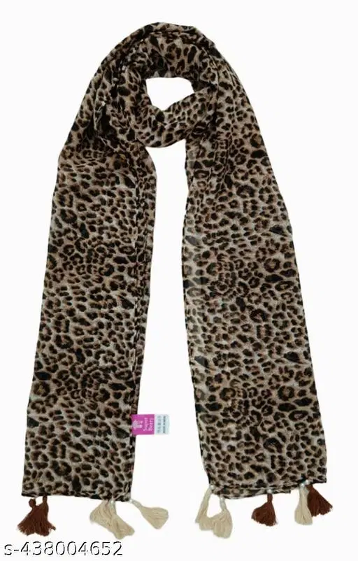 Poly Chiffon Printed Scarve for Women (Multicolor, 1.75 m)