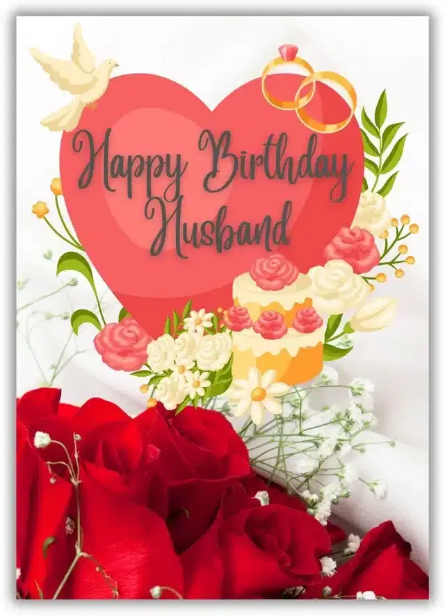 Birthday Greeting Card for Husband, Multicolor