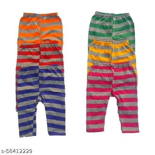 Woolen Thermal Bottomwear for Kids, Pack of 6 (Multicolor, 0-6 Months)