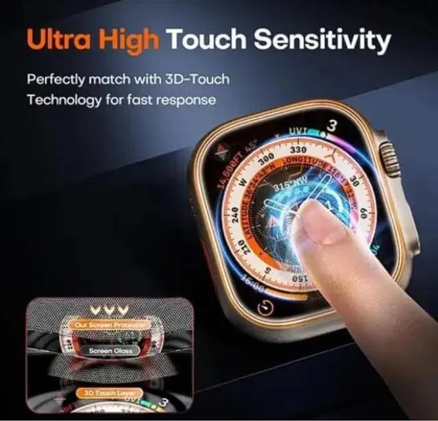 Silicone T800 Ultra Smartwatch, Black