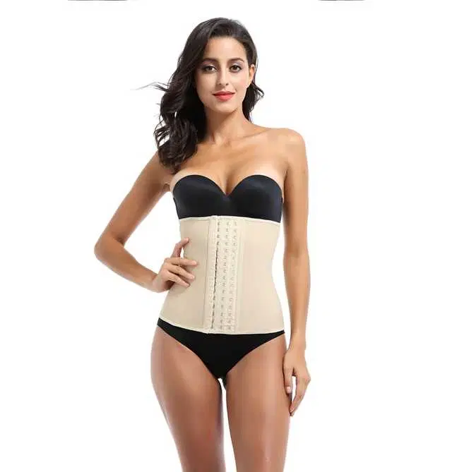 Air Breath Tummy Grip Belt Waist Trainer Trimmer and Slimming Corset 3 Hooks Girdle with Wire Support (S157)