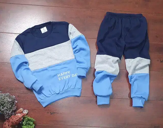 Full Sleeves Tracksuit for Boys (Blue, 3-4 Years)