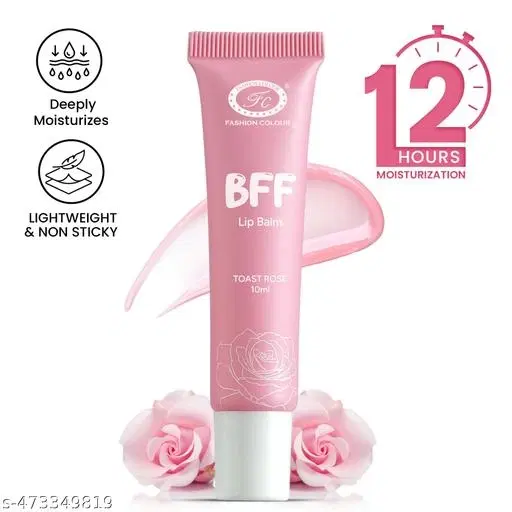 Fashion Colour Bff Lip Balm | 24 Hrs Moisturization | Pamper Your Lips | Ideal For All-Day | Tinted Lip Balm | (toast Rose, 10 ml)