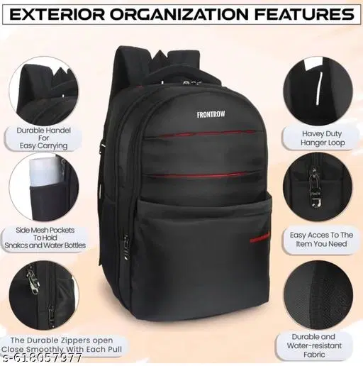 RAYER BAGS 35 L Casual Waterproof Laptop Bag/Backpack for Men Women Boys Girls/Office School College Teens & Students (black)