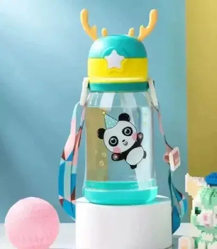 Plastic Sipper Water Bottle ffor Kids (Green, 600 ml)