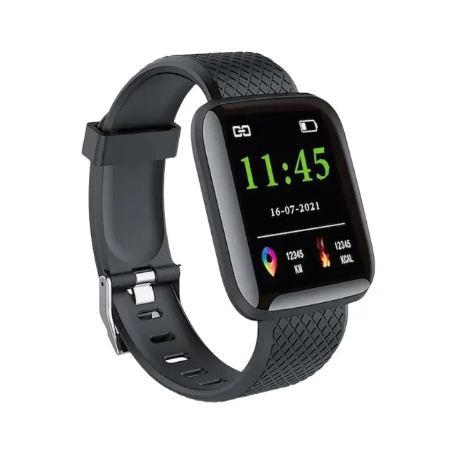 Rubber Strap Smartwatch for Kids, Black