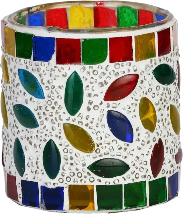 Glass Decorative Tea Light Holders, Multicolor