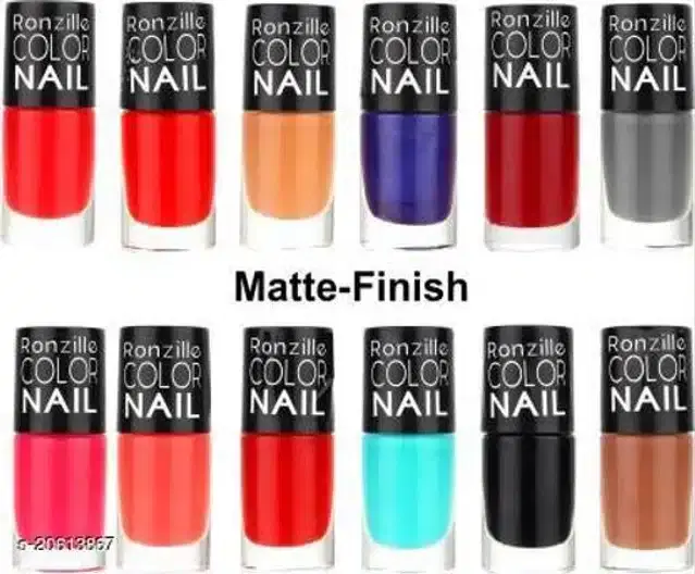 Ronzille Exclusive Nail Polish, Multicolor, 6.5 ml, Pack of 12