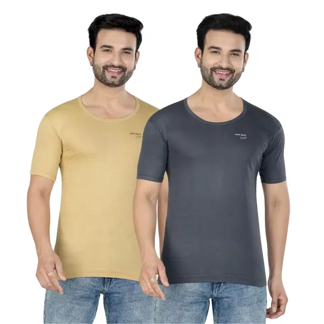 Cotton Jym Vest for Men, Multicolour, Pack of 2 (XL)