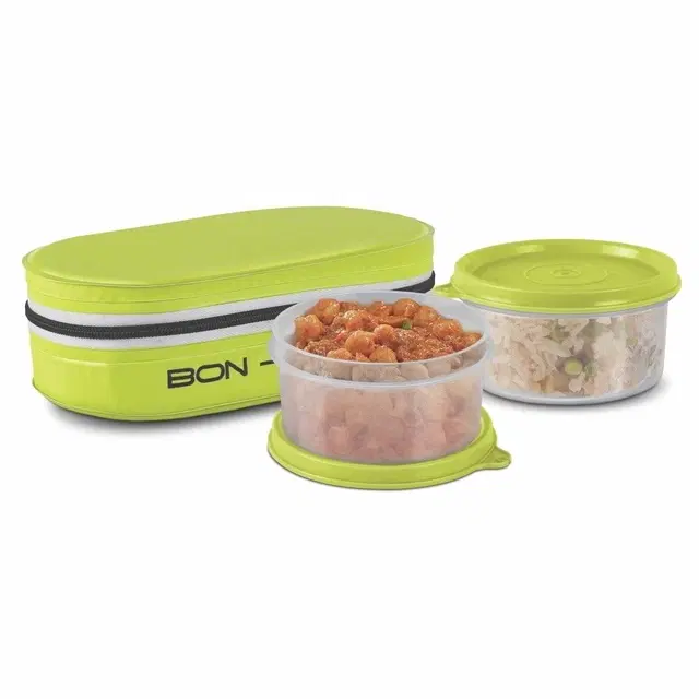 Milton Bon - Bon 2 Containers Plastic Office Lunch Box , Green