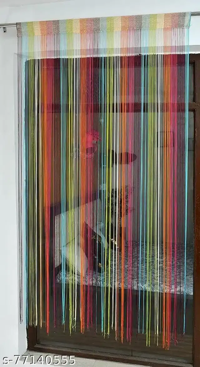 Polyester Beads Curtain for Door, Multicolor, 7 Feet