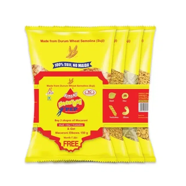 Bambino Macaroni Pasta Combi (3+1) Pack 680 g